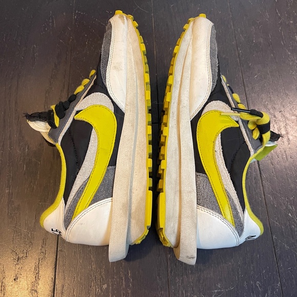 Nike LD Waffle Sacai Undercover Black Bright Citron Yellow DJ4877-001 Men US 8.5 - Picture 8 of 11